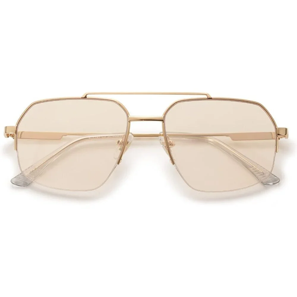 Aviator Sunglasses Metal Frame Semi-Rimless UV400 Protect Unisex